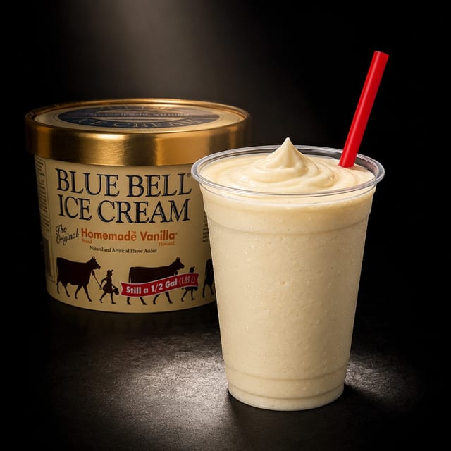 Homemade Vanilla Shake.